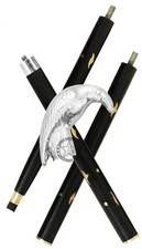 36'' Nickel Brass Handle Walking Cane Rosewood Designer Wooden Walking Stick