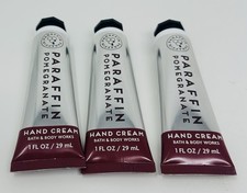3 PARAFFIN POMEGRANATE BATH BODY WORKS HAND CREAM LOTION TRAVEL SIZE 1 OZ