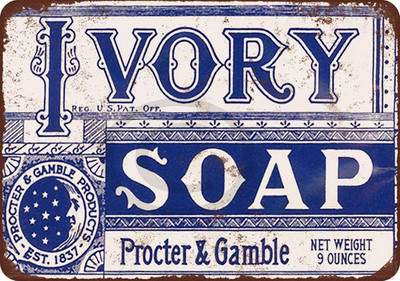 Laundry Room Decor Art Metal Signs Vintage Retro 1921 Ivory Soap Bar Retro Style