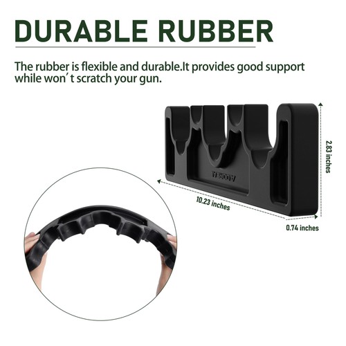 Adoreal Magnetic Rifle Rack, Durable Rubber Gun Rack for Storage, Black - Afbeelding 6 van 8