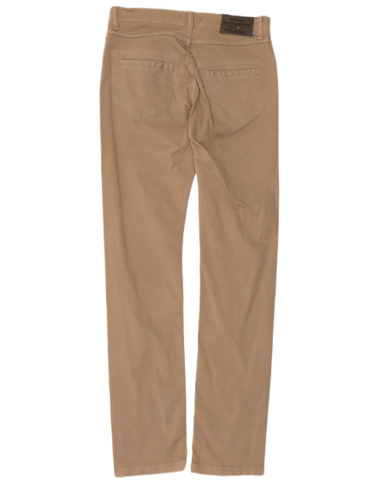 Daniele Alessandrini Mens Slim Casual Trousers W33 L34 Beige Cotton BM09 image 2