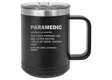 Rogue River Tactical Funny Paramedic Noun Meaning Stainless Steel Coffee Mug ...