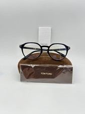 Tom Ford Eyeglasses TF 5924 D B 001 ECO Black Gold 51 22 145 Blue light Round