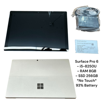 Microsoft Surface Pro 6 i5 8GB 256GB Platinum   LCD Werke, Touch Nicht Aktiv