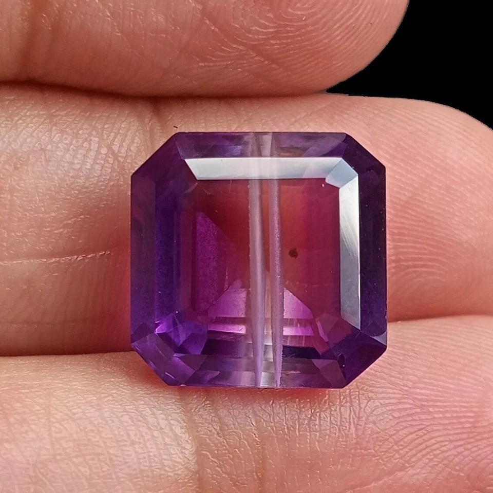 Piedra preciosa suelta natural con certificación EGL de 10-12 quilates corte baguette amatista azul púrpura Foto 4 de 4
