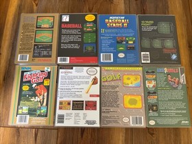 8 Lot NES Custom Game Cases  Football Baseball Golf