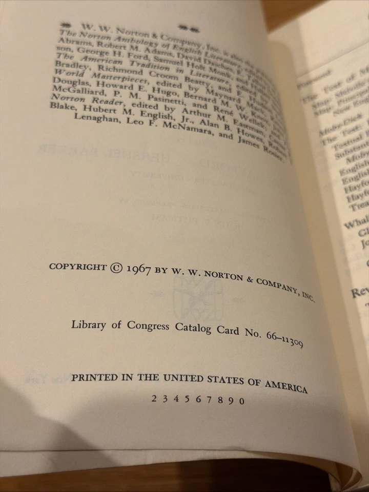 MOBY DICK Herman Melville Norton Critical Editions HB 1967 - Image 3 of 4