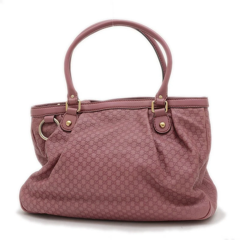 Sac fourre tout Gucci Micro Guccishima Soie cuir rose 296835 occasion