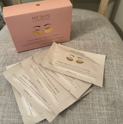 5x MZ SKIN Hydra-Bright Gold Eye Masks Brightening & Hydrating Single Pair Mask