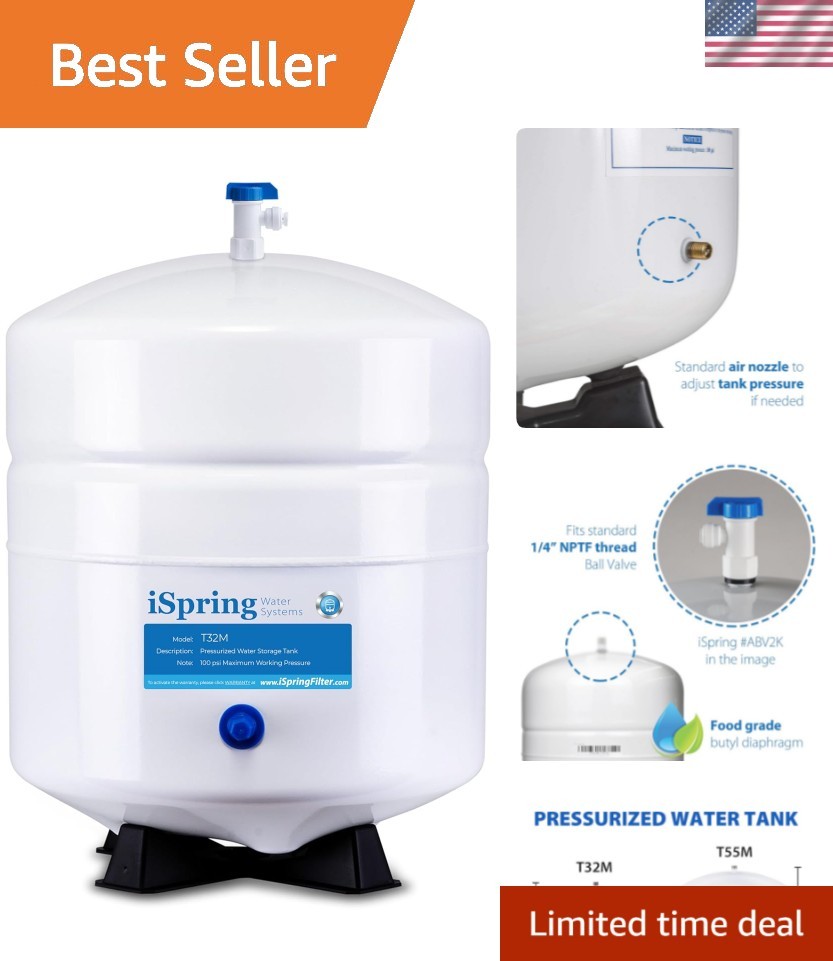T32M Pressurized Water Storage Tank with Ball Valve for Reve