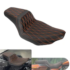 Driver Passenger Seat Orange Stitching For Harley 23-2025 CVO Road Street Glide
