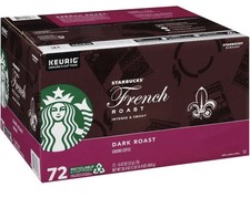 Starbucks Dark French Roast K-Cup, 72-count, 30.4 oz New