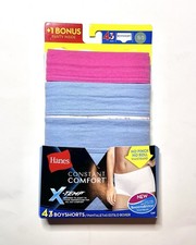 Hanes 4pk Womens X-Temp Constant Comfort Boy shorts Pink/Blue S/5