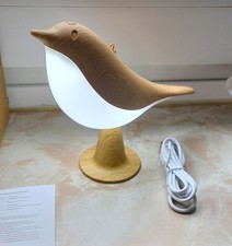 Nachttischlampe, Tischlampe, LED, kabellos, dimmbar, Akku, Vogel, 3000K-6000K