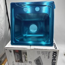 KOHLER Toccata 15" x 15" x 7.5" Stainless Steel Bar Sink 2-Hole Top Mount