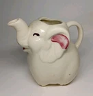 Vintage Shawnee Pottery Elephant Pitcher Creamer White Ceramic 4.5" USA