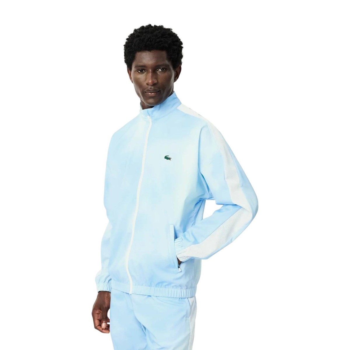 Lacoste Daniil Medvedev Full Tracksuit Set Blue Top Bottoms Mens