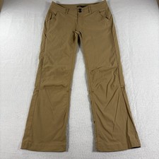 PrAna Women  s Halle Pants Size 8 In Beige With Roll-up Legs