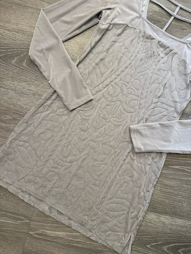 Free people Light grey Velvet dress Size medium Excellent condition - Picture 2 of 7