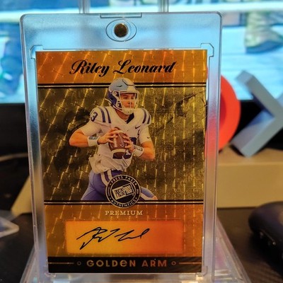 Leaf 2024 Press Pass Premium Golden Arm Riley Leonard Auto #G-RL1 NCAA FB 1/1