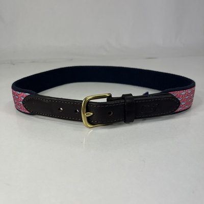 #ad Vineyard Vines Shark Belt Made in USA Youth Kids Size 26 $16.50