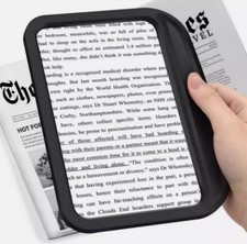 5X Full Page Magnifier Large Handheld Magnifying Glass for Low Visions - /