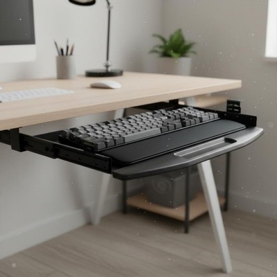 Unter Schreibtisch Tastatur Ablage Platzsparend Computer Zubehör für Büroangestellte