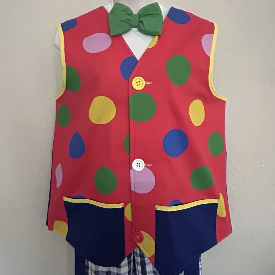 男式 3 件小丑服装背心裤子领结尺寸 3X — 第 4/4 张图片