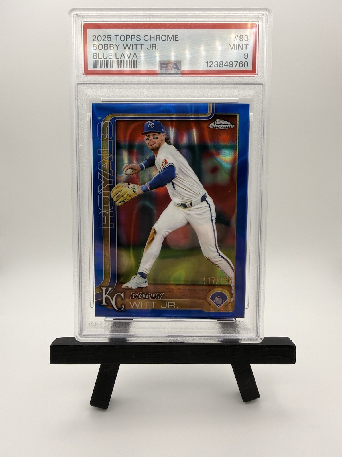 2025 TOPPS CHROME #93 BOBBY WITT JR /150 BLUE LAVA  POP 1