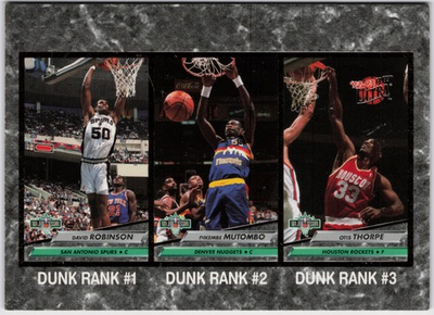 #ad 1992 93 Ultra #NNO Top 5 NBA Jammers David Robinson Mutombo Olajuwon Kemp $12.00