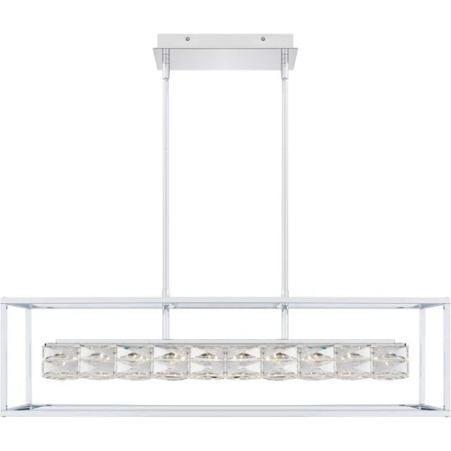 Polished Chrome LED Linear Chandelier from the Dazzle Collection - Picture 3 of 7