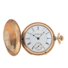 Antique 18s Illinois Checkerboard Hunter Pocket Watch 99 Star Case Gold FIlled