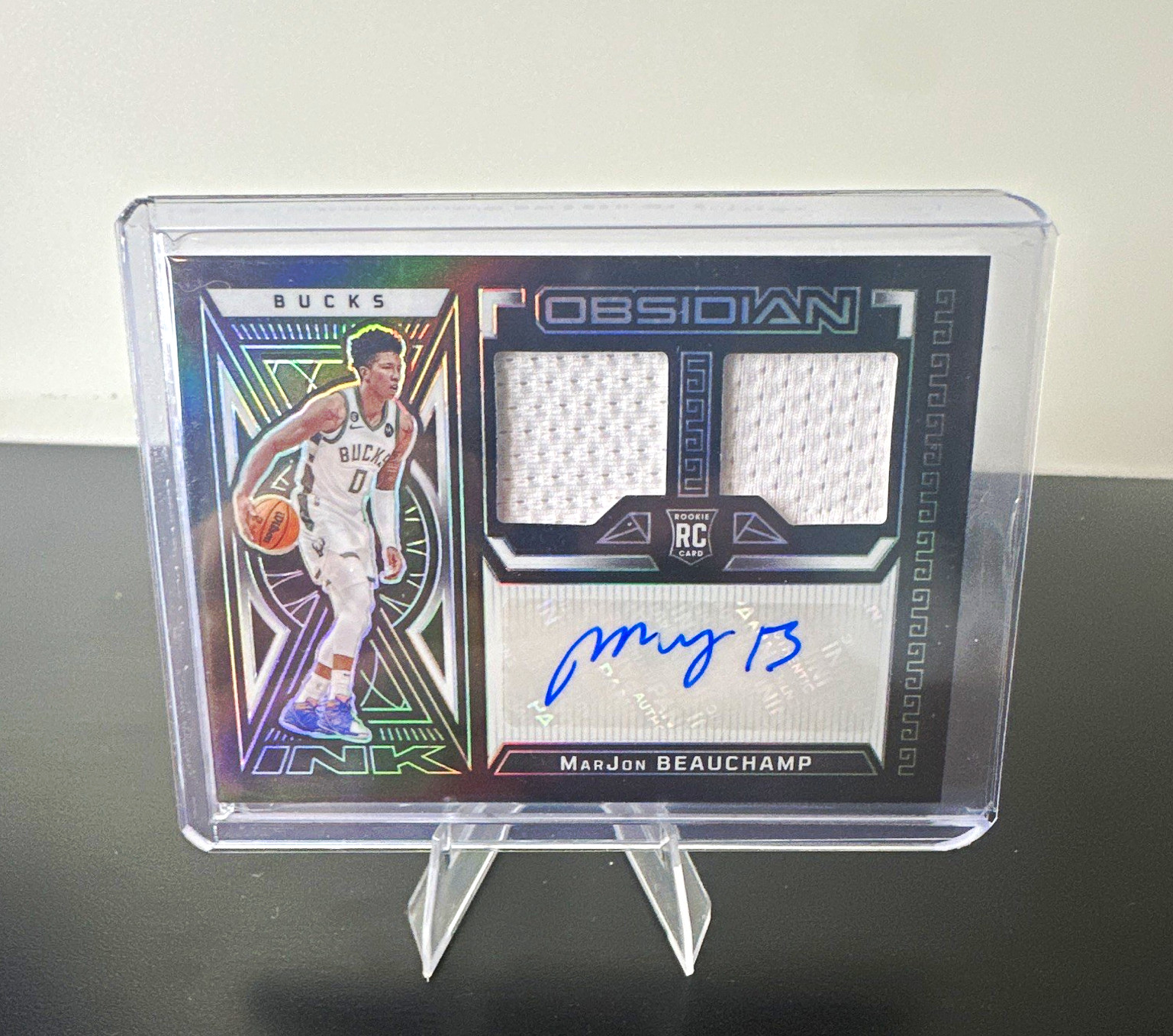 Panini 2022-23 Obsidian MarJon Beauchamp RC Jersey Auto /99 #RJI-MJB