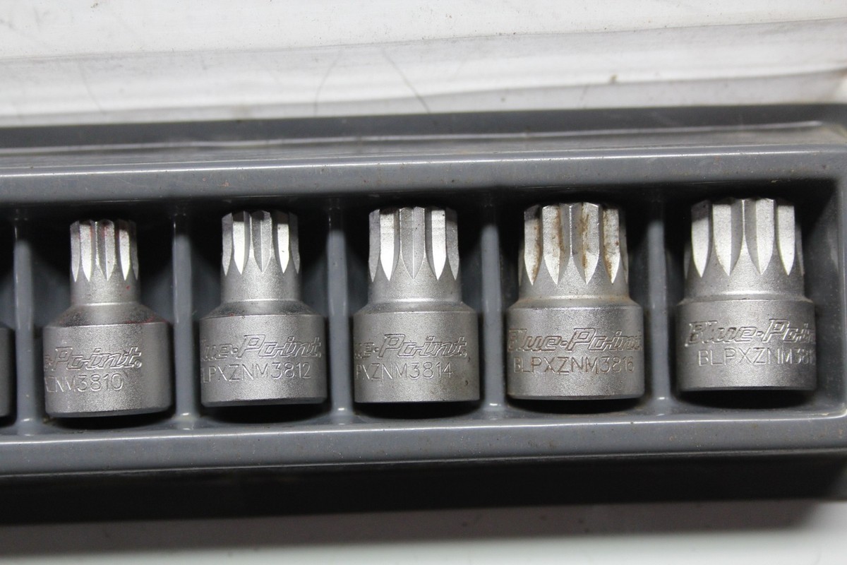 78nn☆ 9pc Blue Point Tools 3/8 Drive Metric Triple Square Stubby