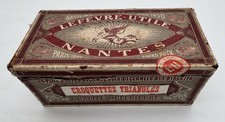 Boite Biscuits Lu 1910 Lefevre-Utile Beurre Nantes Métal Papier