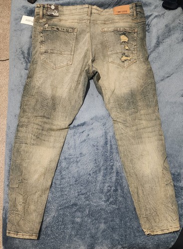 Jordan Craig Sean Slim Taper Jeans 40x32 Desert - Picture 2 of 6