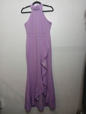Elegant Lavender Ruffled Maxi Dress – Medium