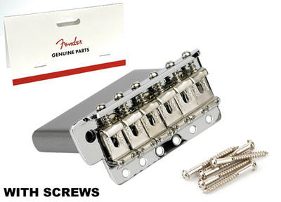 Genuine Fender Vintage-Style Standard 6-Screw TREMOLO BRIDGE ASSEMBLY Strat