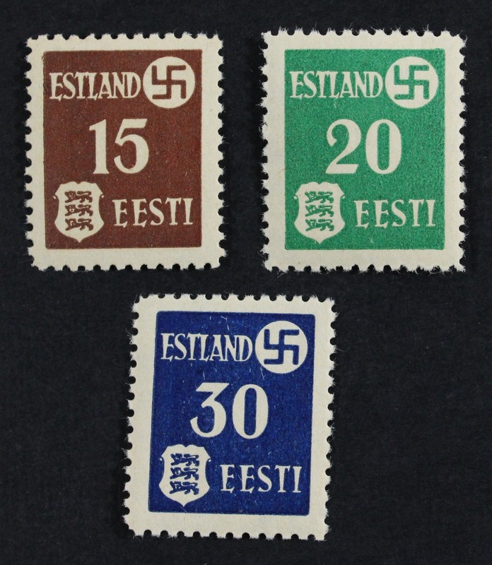 CKStamps: Estonia Stamps Collection Scott#N3-N5 Mint NH OG Color Gum