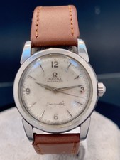 ORIGINAL VINTAGE 1954 OMEGA AUTOMATIC SEAMASTER S-STEEL WATCH SERVICE 470 2828