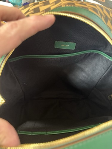 Bally Bord Trek Pennant Backpack in Limited Edition Green Gold Combo. - Picture 8 of 10