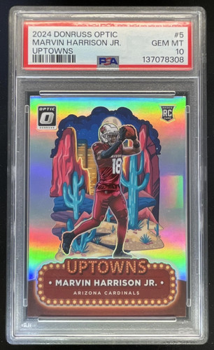 2024 Panini Donruss Optic Uptowns #5 Marvin Harrison Jr. RC SSP PSA 10
