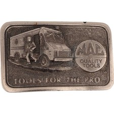 New Mac Tools Truck Race Indy Car Mechanic Wrencher 70s Nos Vintage Belt Buckle
