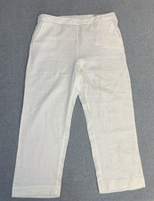 NWT Chicos White Linen Wide Leg Pant Womens 3 US 16R Coastal Beach Woven