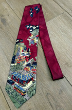 Vintage Rare MCDONALDS Landscape Buildings Restaurant Manager Neck Tie B25