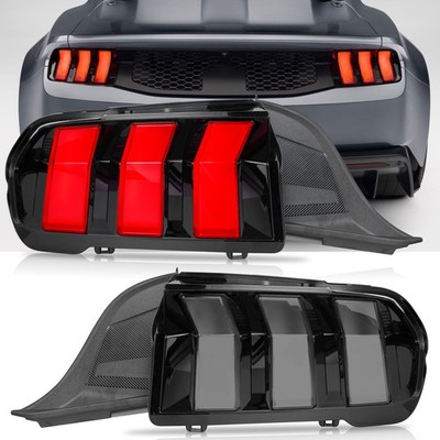 For 2024-2026 Ford Mustang SMOKE LED Tail Lights W/Sequential&Startup Animation