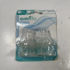 Evenflo Classic BPA Free Nipples Standard - Fast Flow, X Cut - 4 In A Pack 8m+