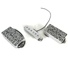 Electric Guitar  Full Set  Silver Carve Patterns Pickup for Pia Style Guitar HSH