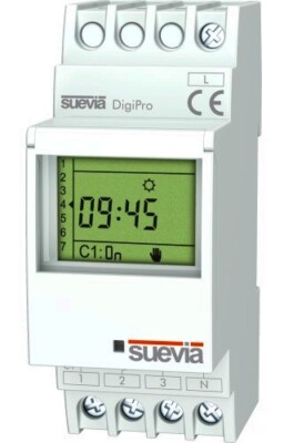digitale Zeitschaltuhr für Hutschienen DigiPro von Suevia Kurzimpuls ab 1 Sek.