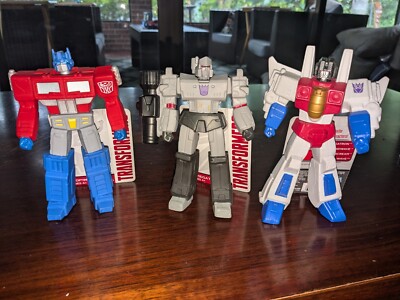 Transformers  G1 Cartoon Lot Vinyl 6'' Megatron Optimus Prime Starscream w/ tags